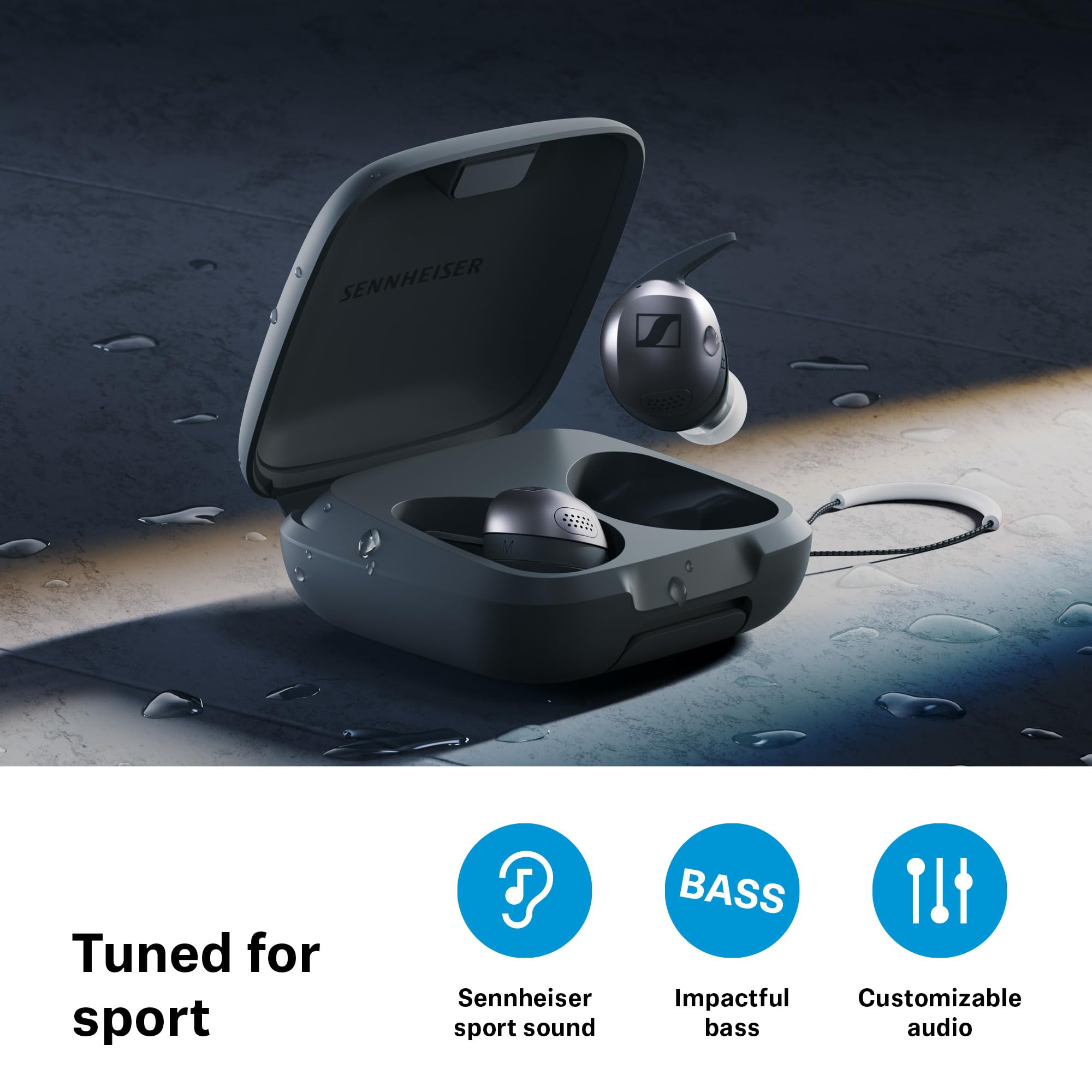 Foto 3 pulgar | Auriculares Sennheiser Momentum Sport Con Batería Anc De 24 Horas, Color Grafito - Venta Internacional.