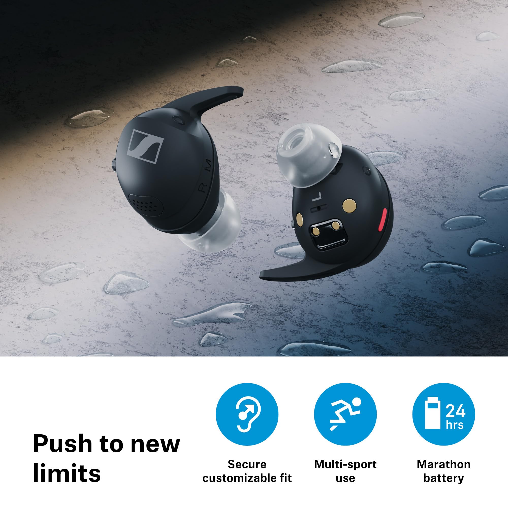 Foto 5 | Auriculares Sennheiser Momentum Sport Con Batería Anc De 24 Horas, Color Grafito - Venta Internacional.