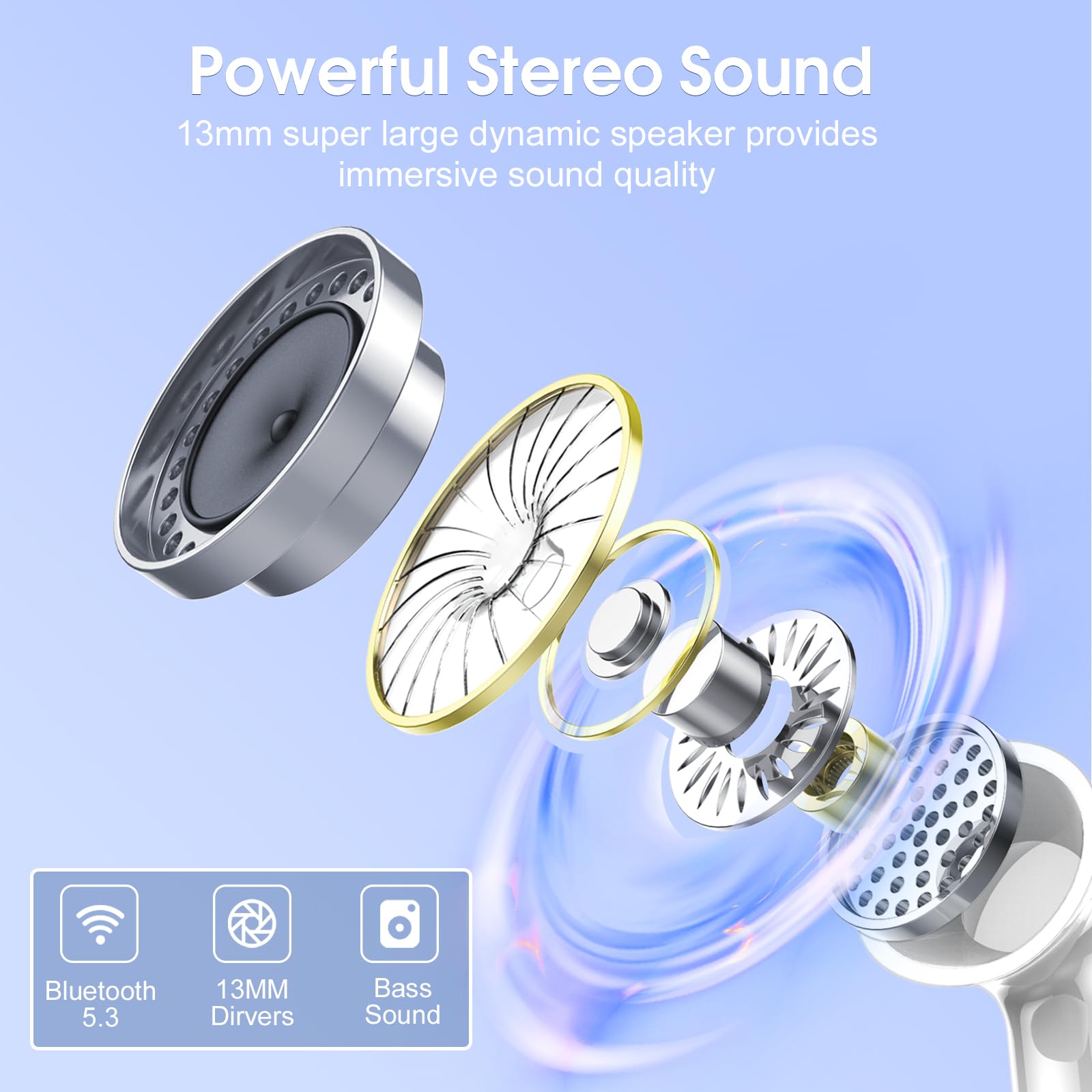 Foto 3 pulgar | Auriculares Inalámbricos Casan 2024 Bluetooth 5.3 Auriculares Estéreo Hifi - Venta Internacional.