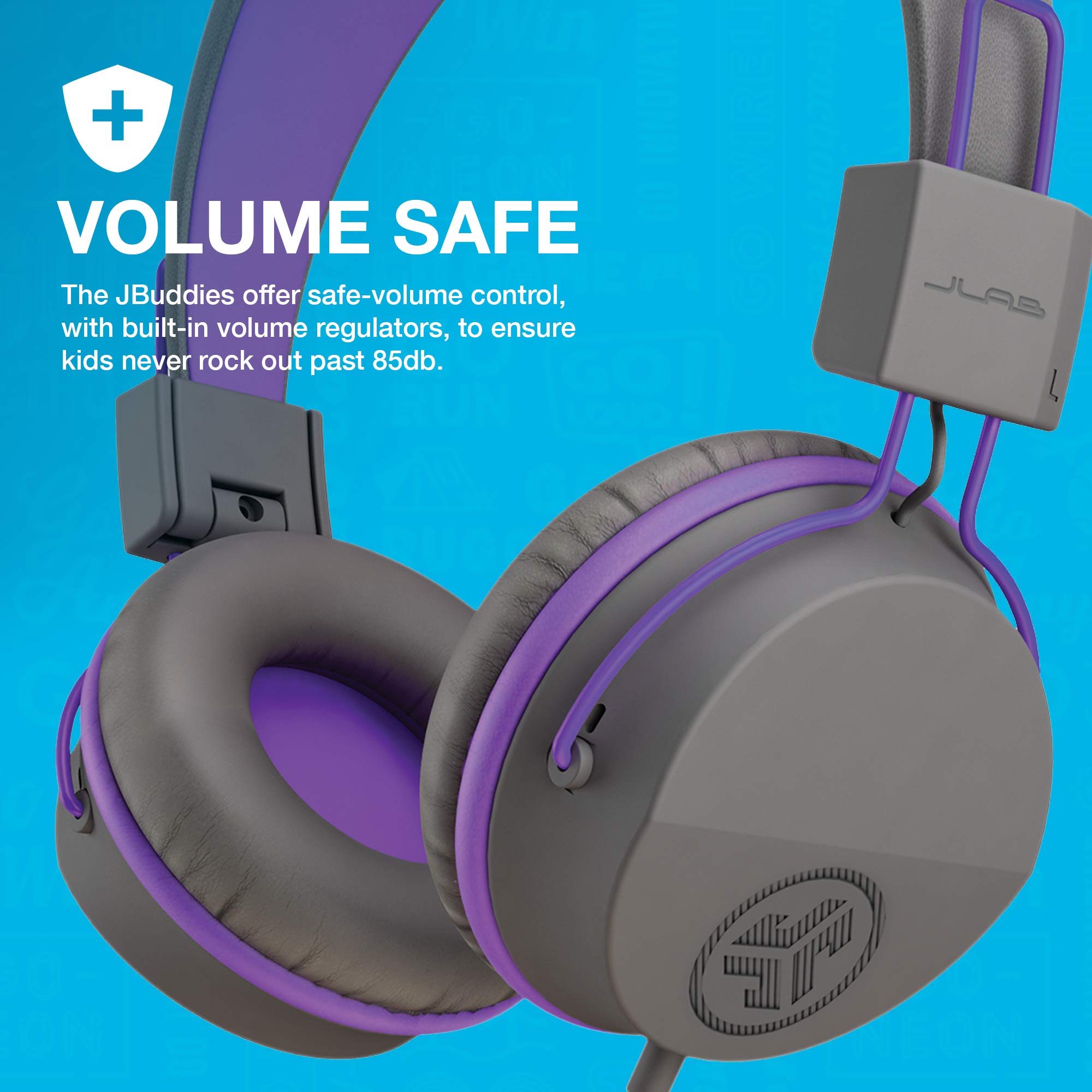 Foto 4 pulgar | Auriculares Jlab Jbuddies Studio On-ear Kids Con Cable, Grafito Y Morado - Venta Internacional.