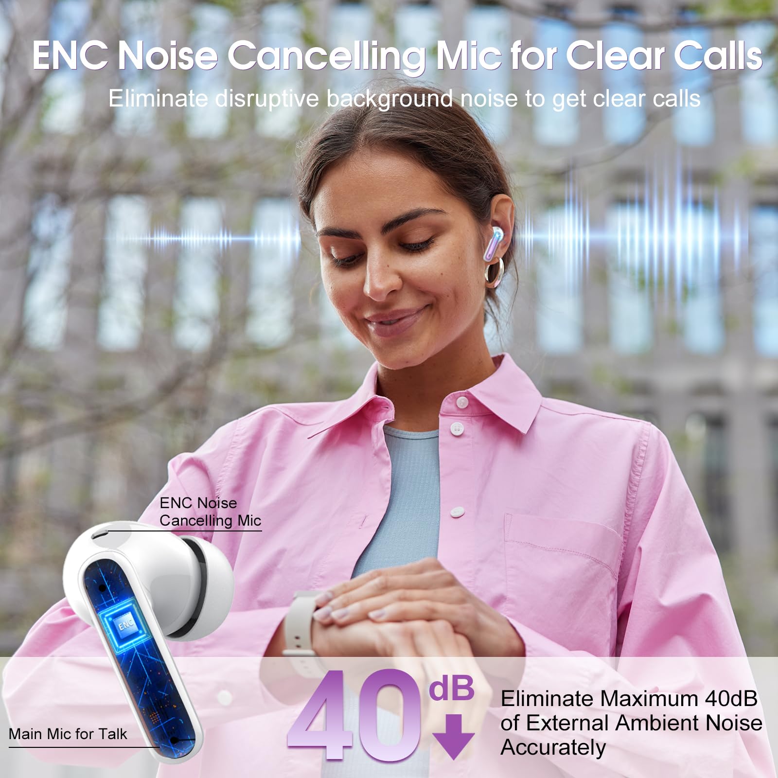 Foto 4 pulgar | Auriculares Inalámbricos Casan 2024 Bluetooth 5.3 Hifi Stereo Ip7 - Venta Internacional.