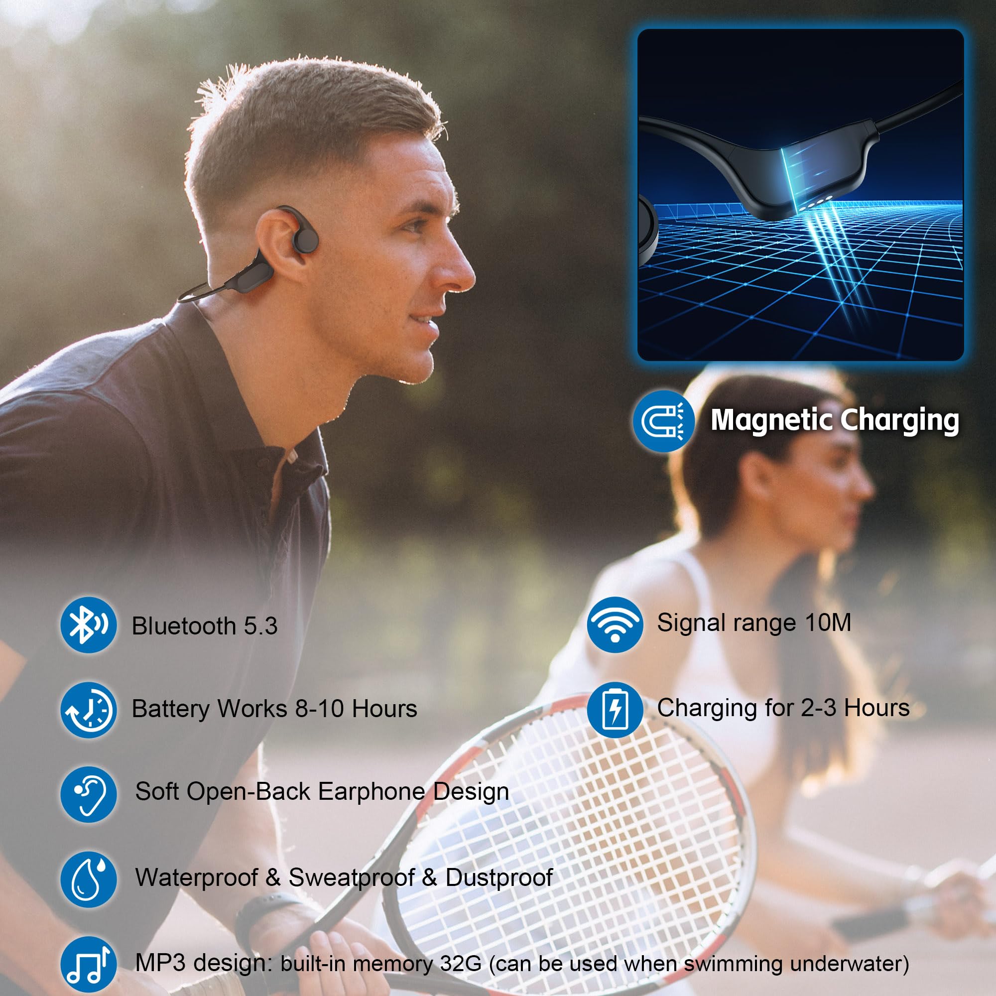 Foto 3 | Auriculares De Natación Ifecco Bone Conduction Ip68 Impermeables - Venta Internacional.