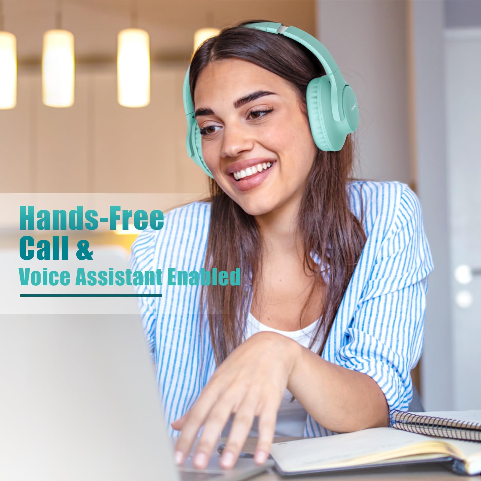 Foto 4 | Auriculares Bluetooth Kvidio Over Ear De 65 Horas De Reproducción, Color Verde - Venta Internacional.