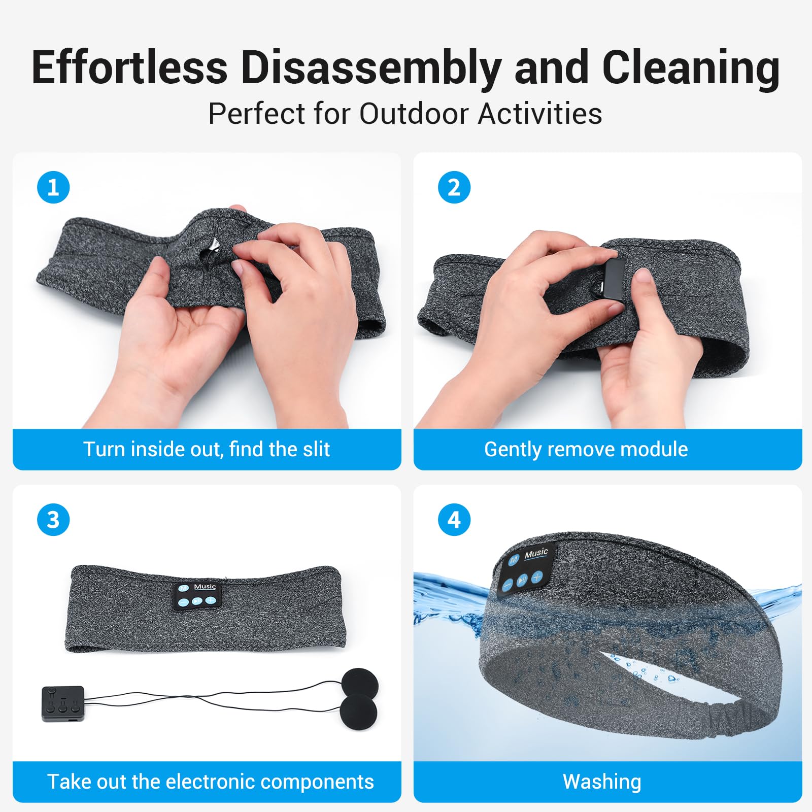 Foto 6 pulgar | Auriculares Para Dormir Inalámbricos Bluetooth Yontune Con Ruido Blanco - Venta Internacional.