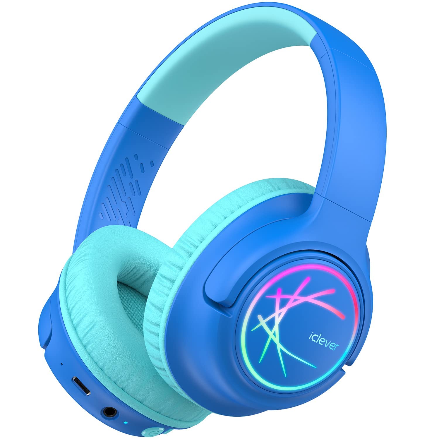 Foto 2 pulgar | Auriculares Bluetooth Iclever Bth18 Para Niños Con Luces Led 43h, Color Azul - Venta Internacional.