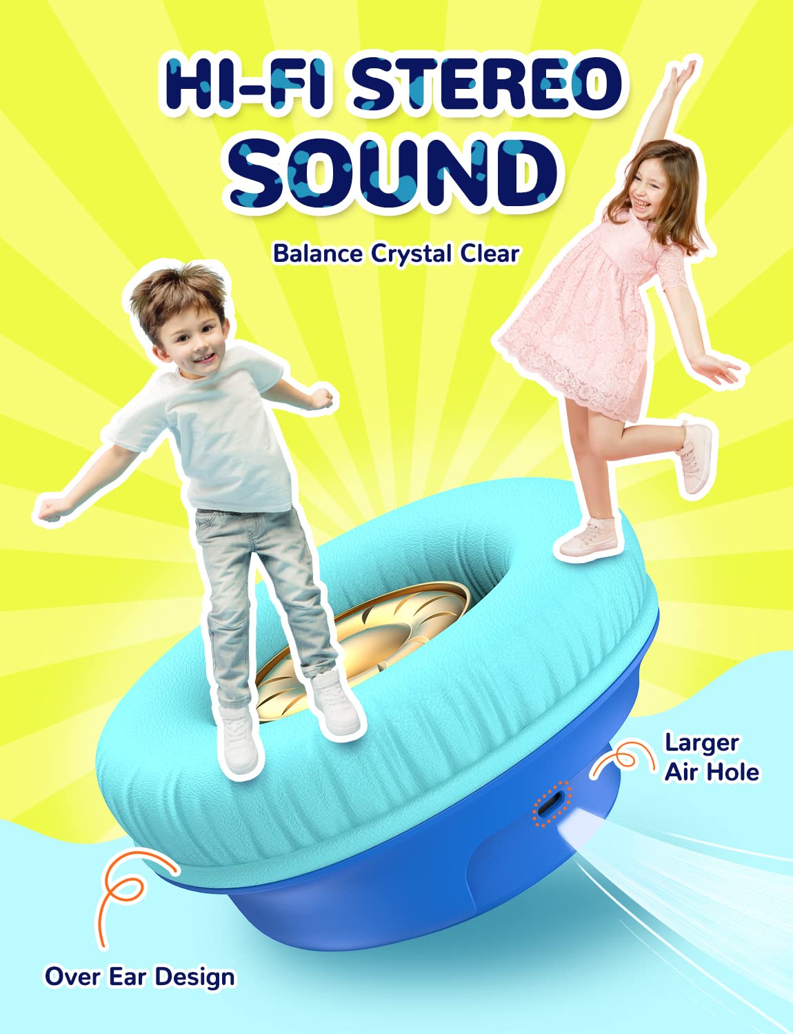 Foto 4 pulgar | Auriculares Bluetooth Iclever Bth18 Para Niños Con Luces Led 43h, Color Azul - Venta Internacional.
