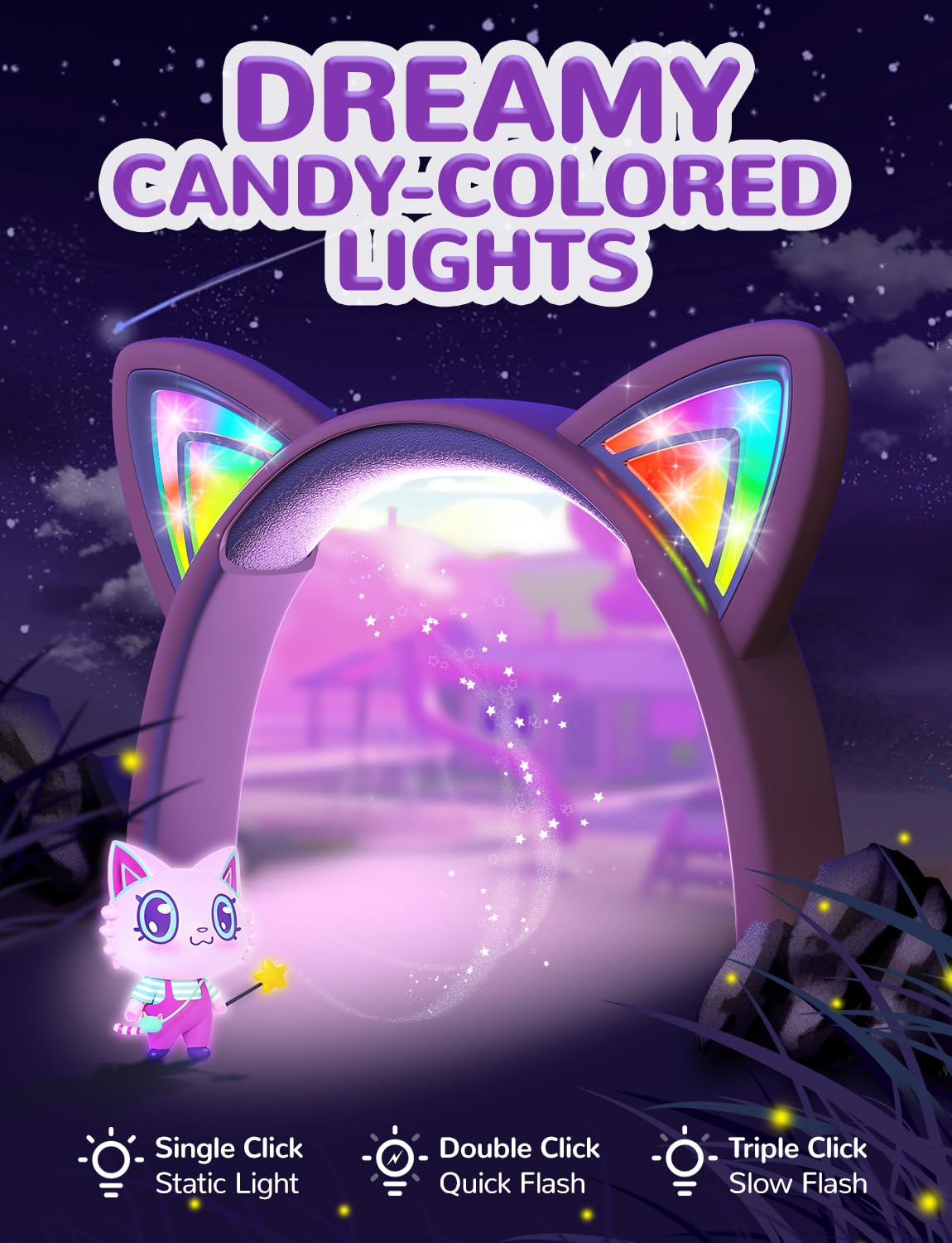 Foto 3 pulgar | Auriculares Iclever Cat Ear Para Niños Con Iluminación Led Estéreo, Color Rosa - Venta Internacional.