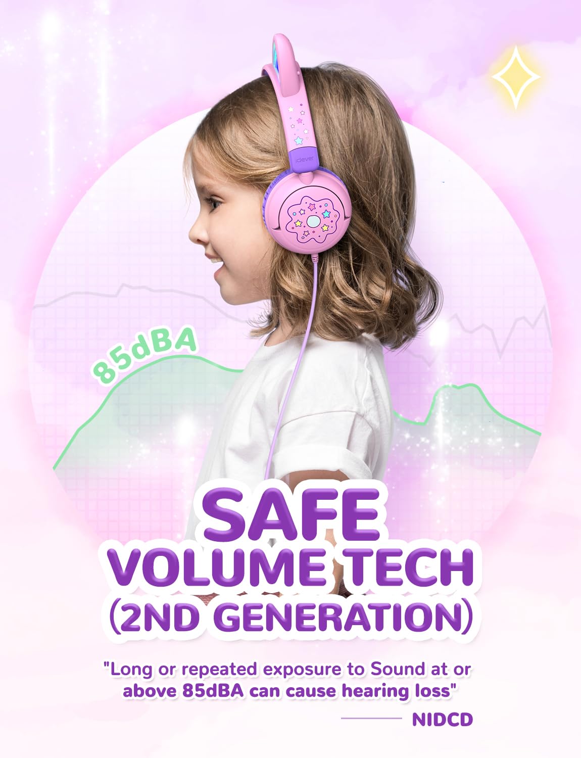 Foto 4 pulgar | Auriculares Iclever Cat Ear Para Niños Con Iluminación Led Estéreo, Color Rosa - Venta Internacional.