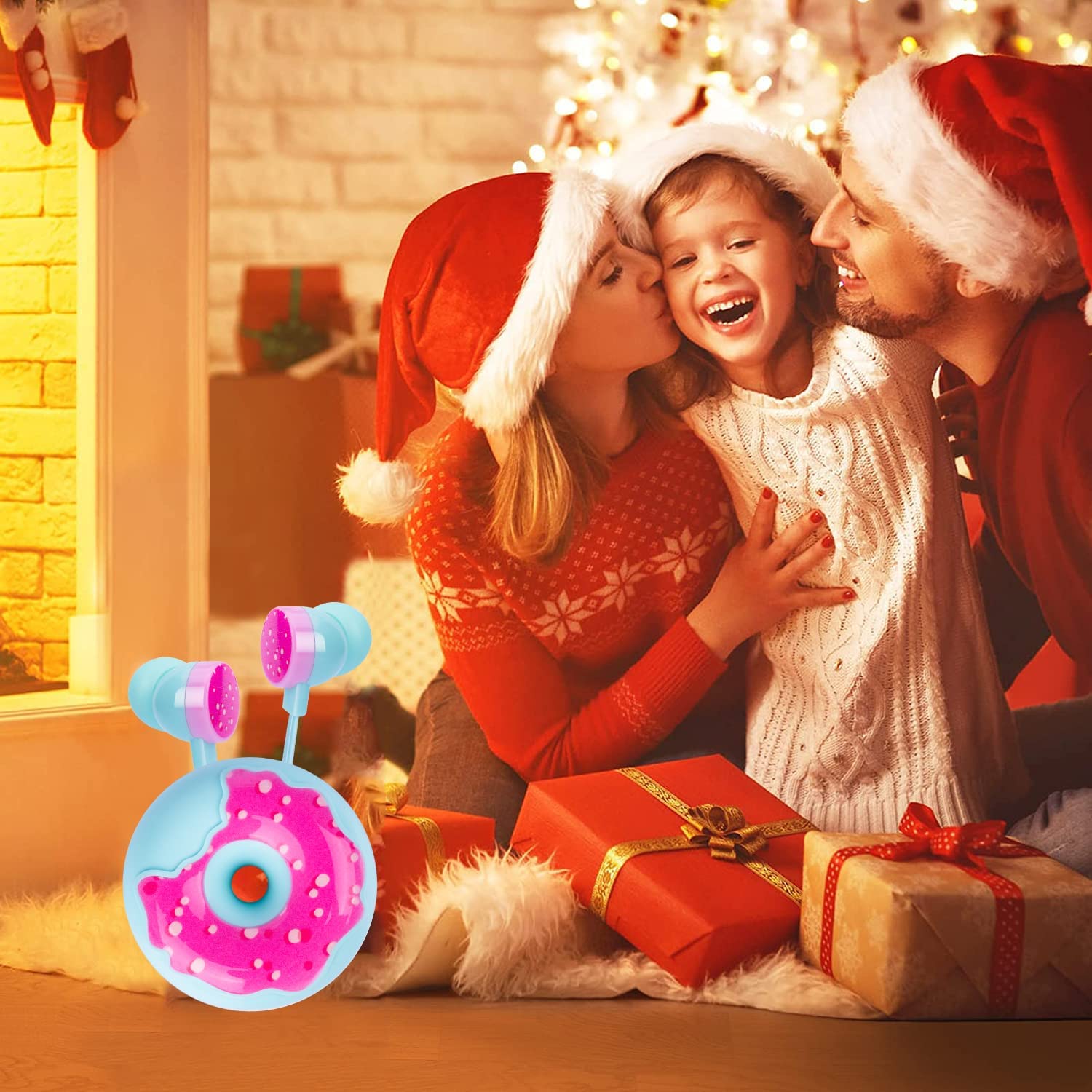Foto 7 | Auriculares Con Cable Ohedmeh Cute Donut Kids Con Micrófono Skyblue - Venta Internacional.