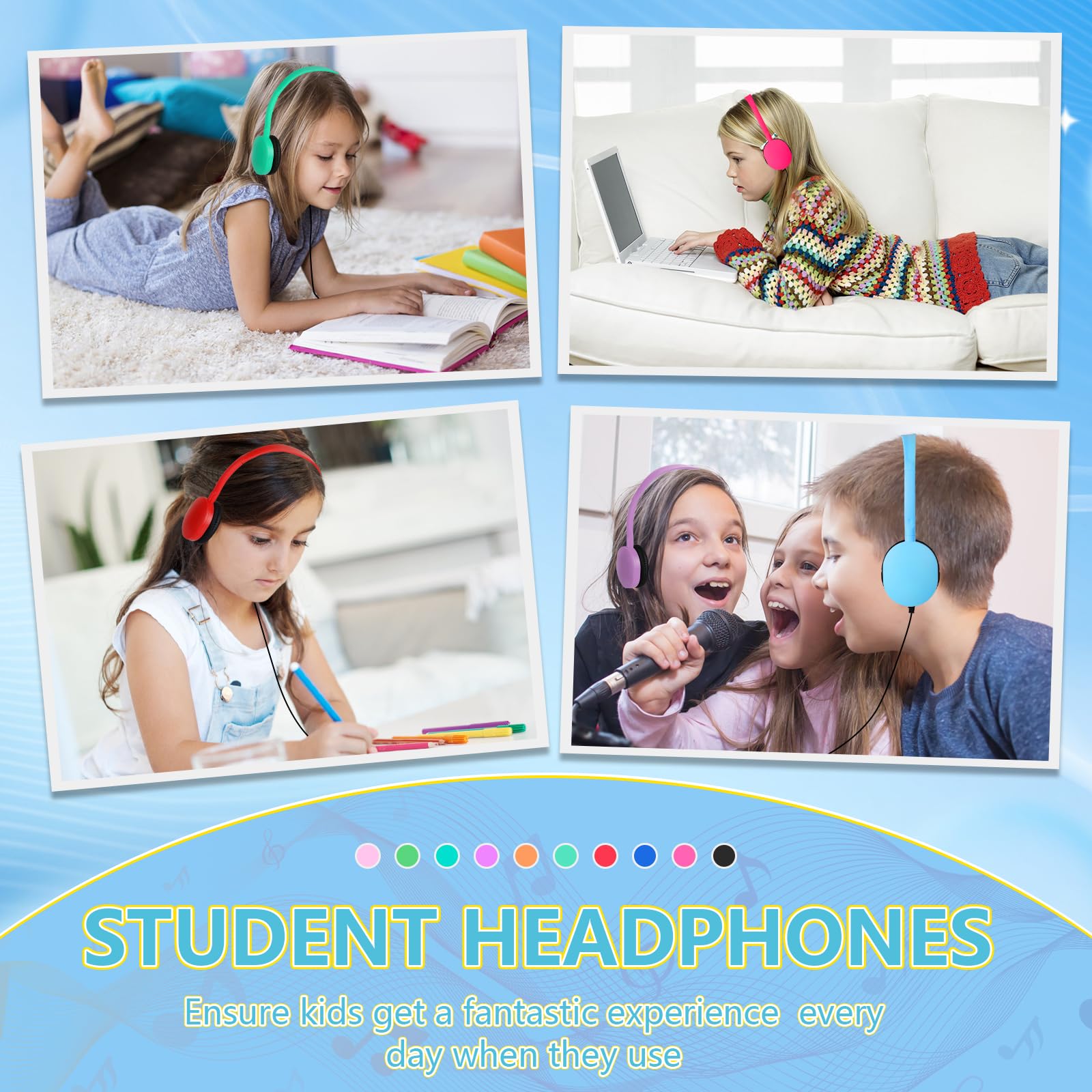Foto 8 pulgar | Auriculares Osszit Kids, Paquete De 25 Unidades, Para Aula, Escuela, Conector De 3,5 Mm - Venta Internacional.
