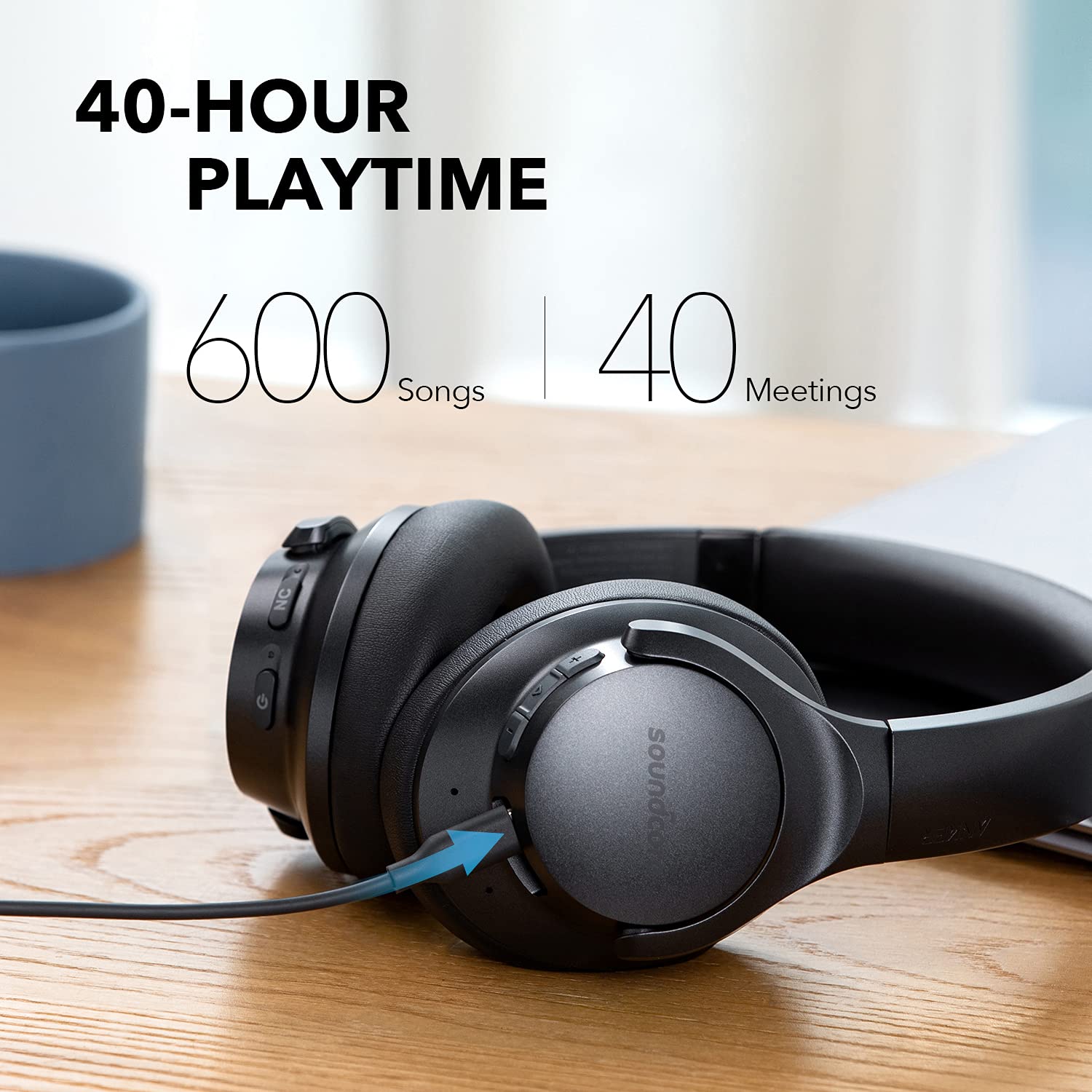 Foto 6 pulgar | Auriculares Soundcore De Anker Life Q20+ Con Cancelación Activa De Ruido - Venta Internacional.