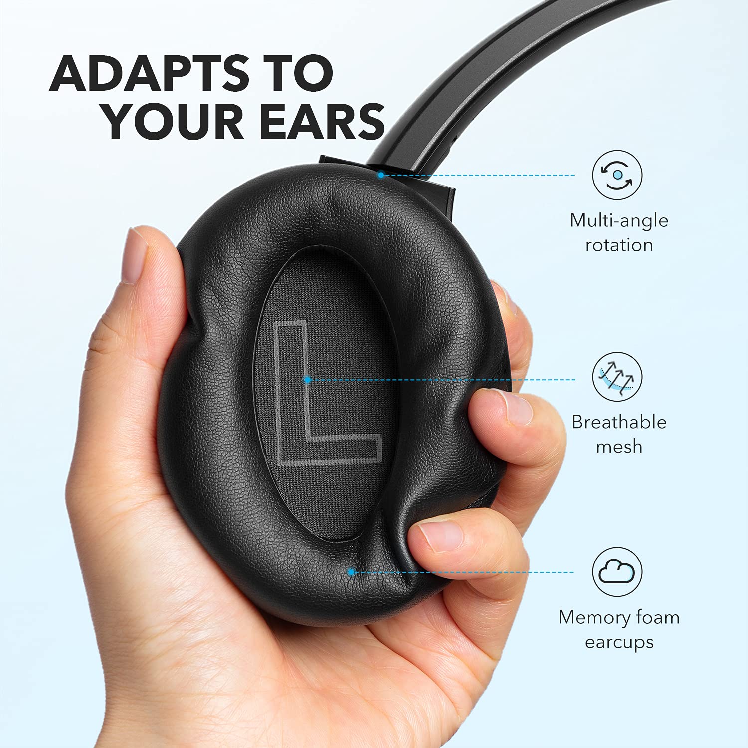 Foto 8 pulgar | Auriculares Soundcore De Anker Life Q20+ Con Cancelación Activa De Ruido - Venta Internacional.