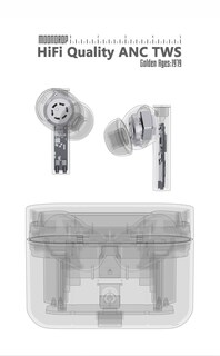 Foto 2 | Auriculares Tws Moondrop Golden Ages, 13 Mm, Planos Magnéticos, Anc - Venta Internacional.