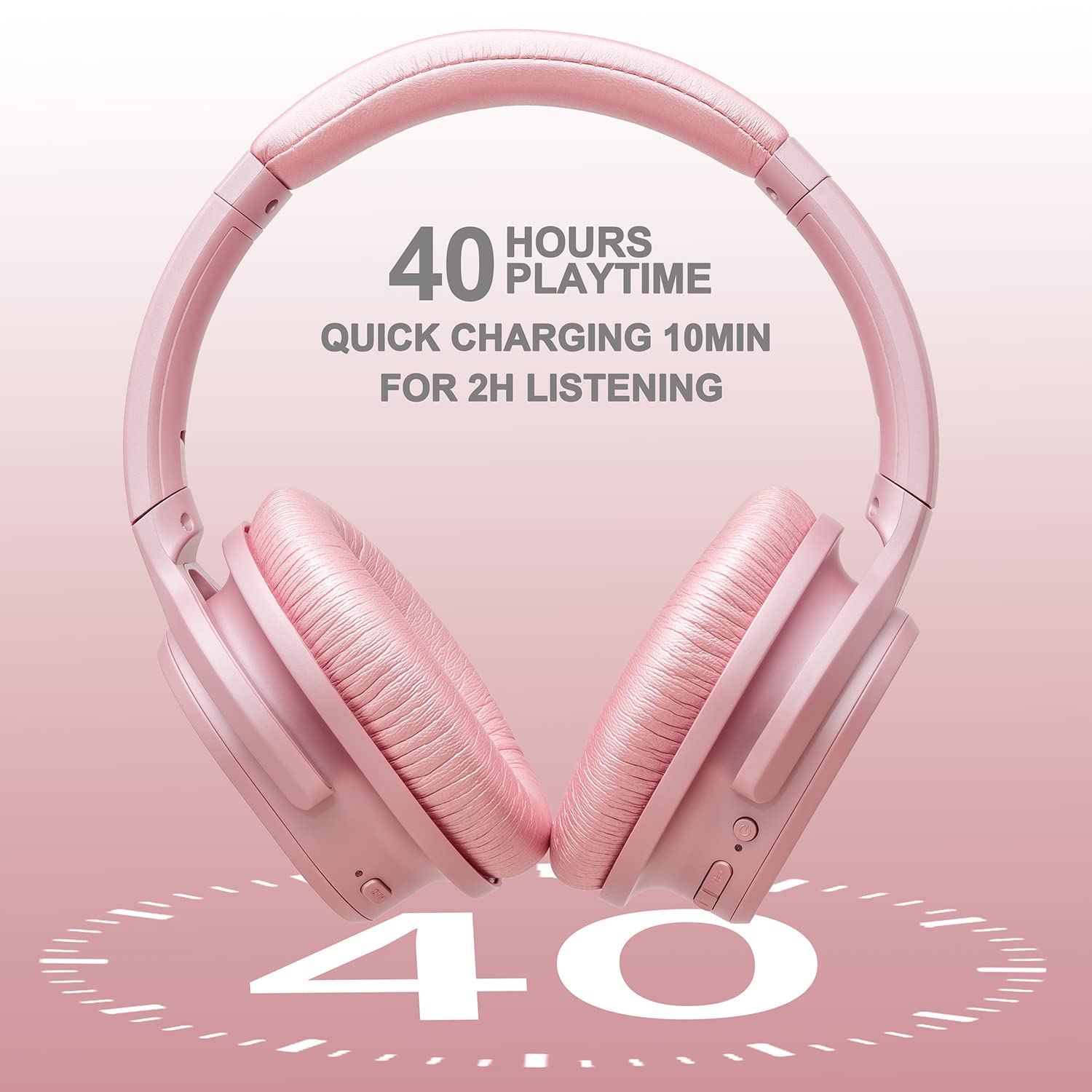 Foto 3 | Auriculares Bluetooth Zihnic Con Cancelación Activa De Ruido, 40 Horas De Reproducción - Venta Internacional.