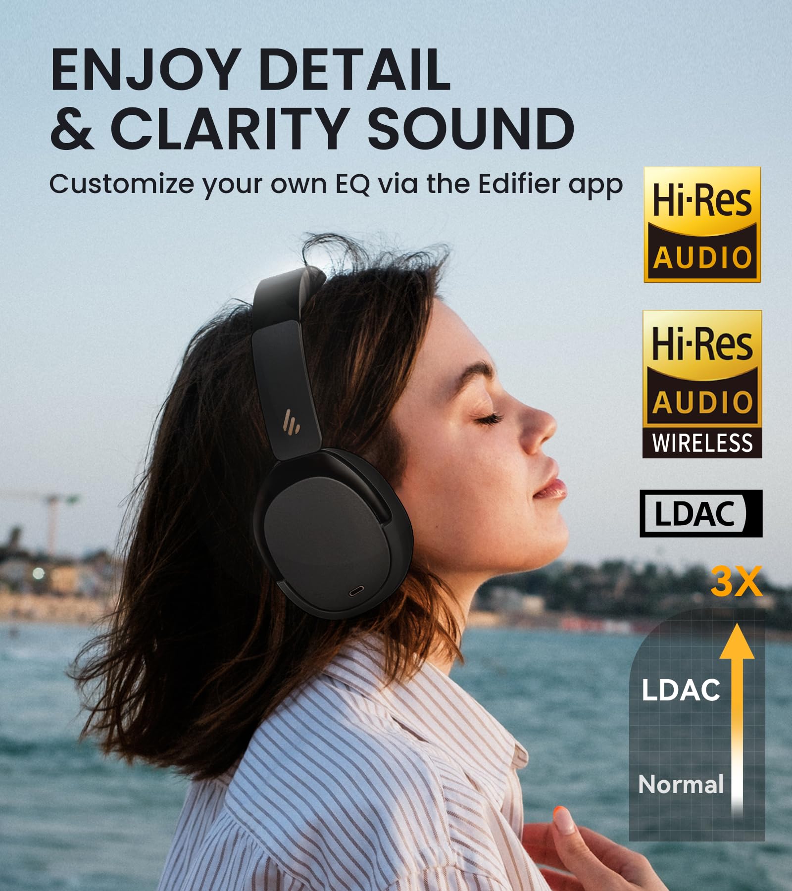 Foto 2 | Auriculares Edifier Wh950nb Bluetooth 5.3 Inalámbricos De Alta Resolución - Venta Internacional.