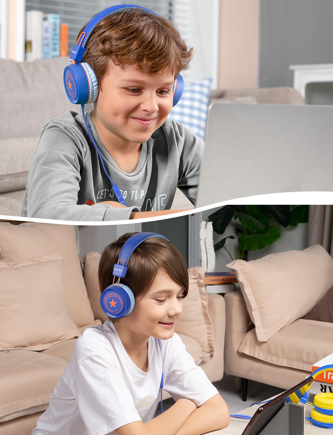 Foto 6 | Auriculares New Bee Kh20 Kids Con Micrófono De Volumen Limitado - Venta Internacional.