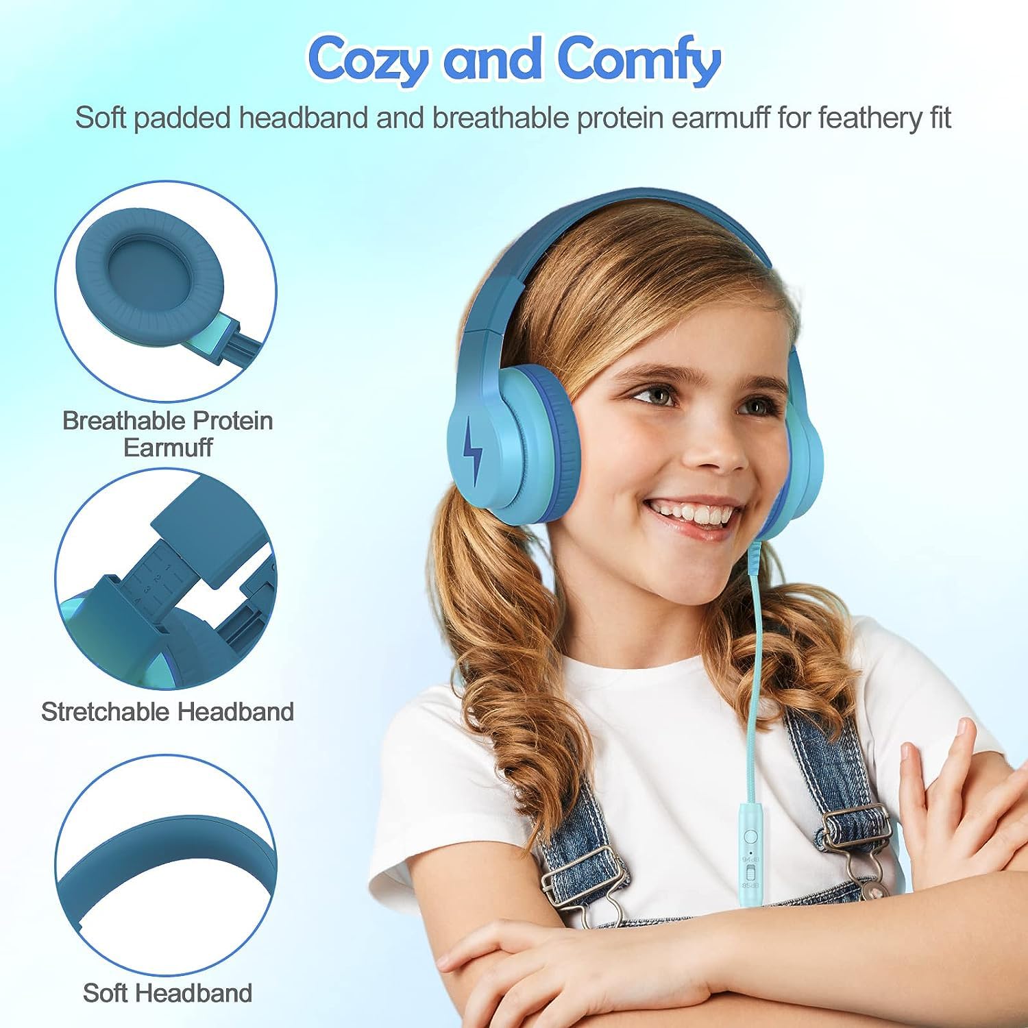 Foto 4 pulgar | Auriculares Candy Bila Kids Con Cable Y Limitador De Volumen De Micrófono - Venta Internacional.