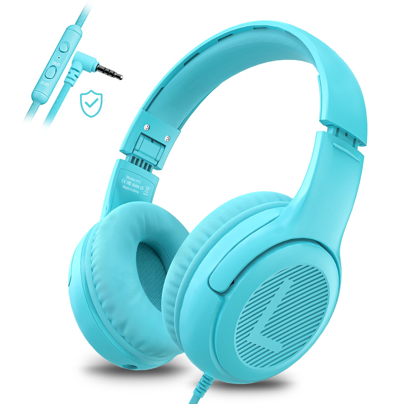 Auriculares Awatrue At2 Para Niños Pequeños Con Cable, Límite De Volumen 85/94 Db - Venta Internacional.