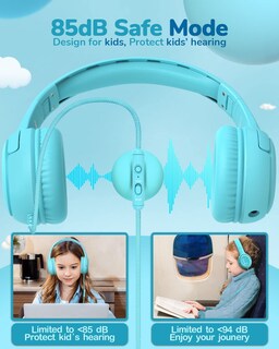 Foto 4 | Auriculares Awatrue At2 Para Niños Pequeños Con Cable, Límite De Volumen 85/94 Db - Venta Internacional.