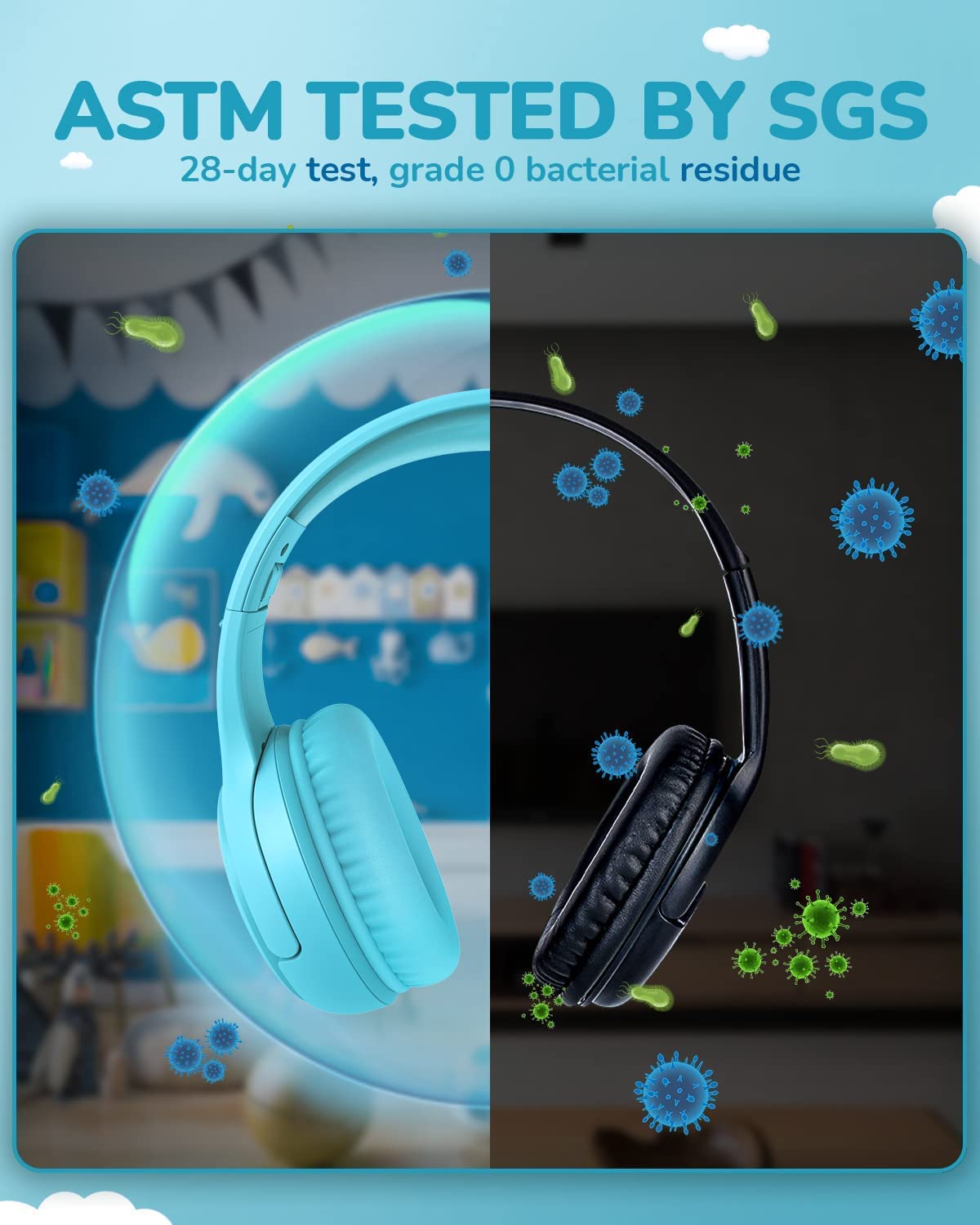 Foto 6 pulgar | Auriculares Awatrue At2 Para Niños Pequeños Con Cable, Límite De Volumen 85/94 Db - Venta Internacional.