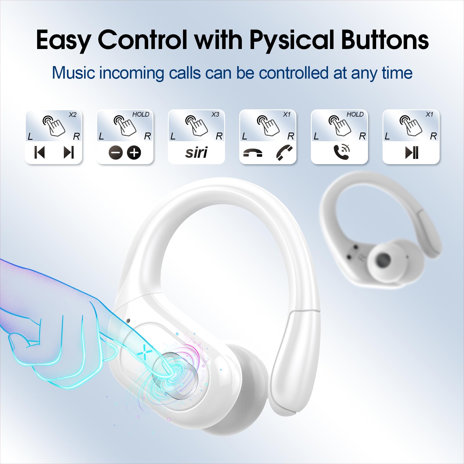 Foto 7 | Auriculares Inalámbricos Aptkdoe 75hrs Bluetooth 5.3 Headphone Sport - Venta Internacional.