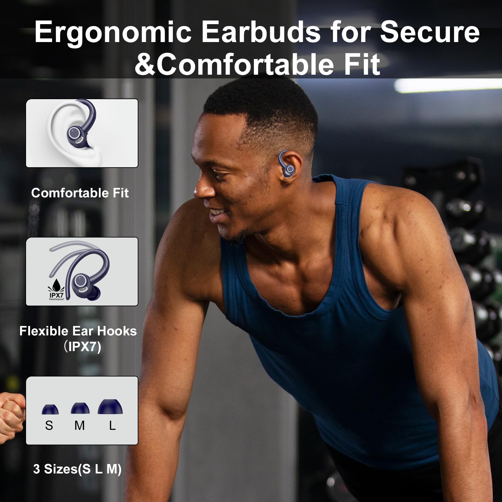 Foto 6 pulgar | Auriculares Inalámbricos Casan Sport Bluetooth 5.3 Over Ear Ip7 - Venta Internacional.