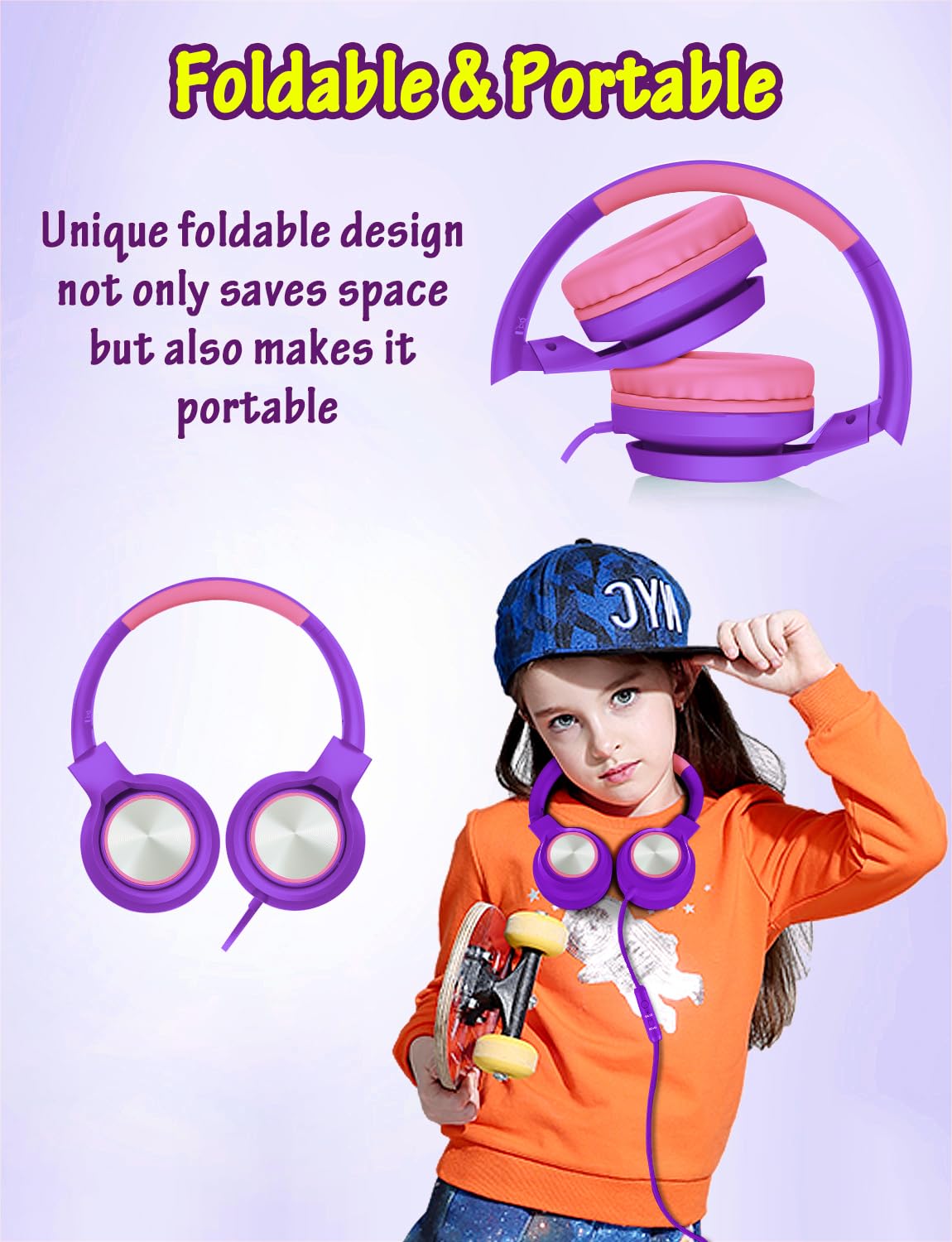 Foto 7 pulgar | Auriculares Voopwink Kids Con Micrófono Para Colocar Sobre La Oreja Con Cable - Venta Internacional.