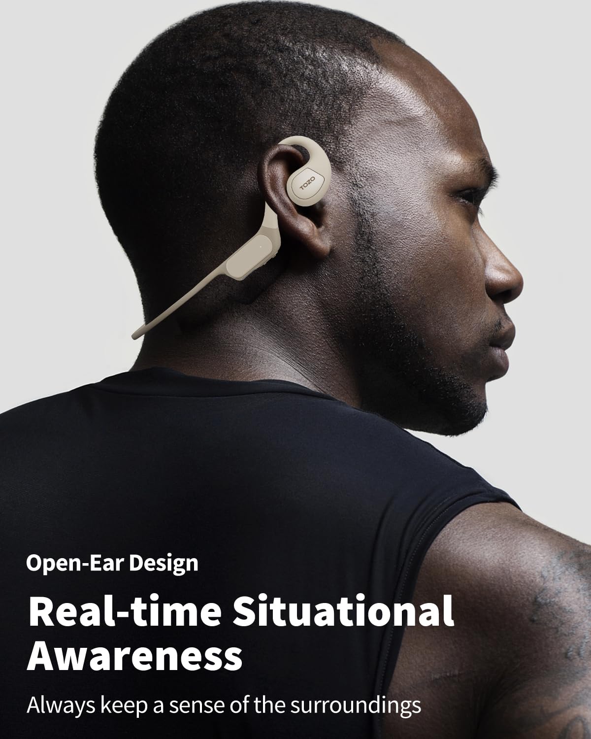 Foto 3 pulgar | Auriculares Abiertos Tozo Openreal Bluetooth 5.3 Khaki - Venta Internacional.