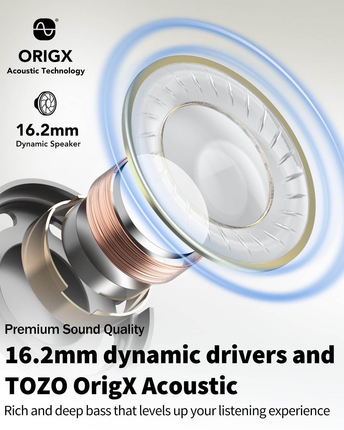 Foto 4 pulgar | Auriculares Abiertos Tozo Openreal Bluetooth 5.3 Khaki - Venta Internacional.