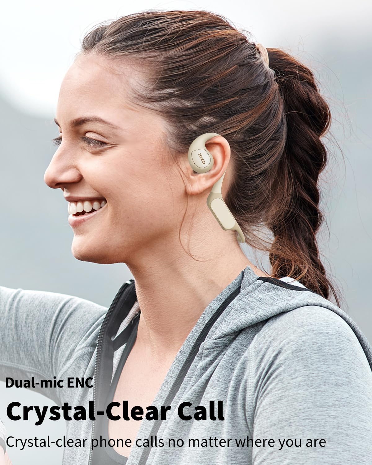 Foto 5 pulgar | Auriculares Abiertos Tozo Openreal Bluetooth 5.3 Khaki - Venta Internacional.
