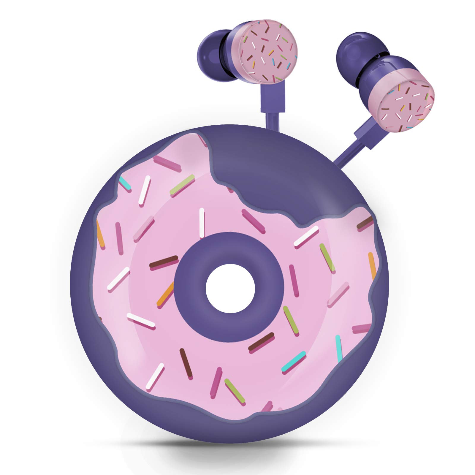 Foto 2 pulgar | Auriculares Qearfun Donut Para Niños Con Micrófono Y Funda De Almacenamiento - Venta Internacional.