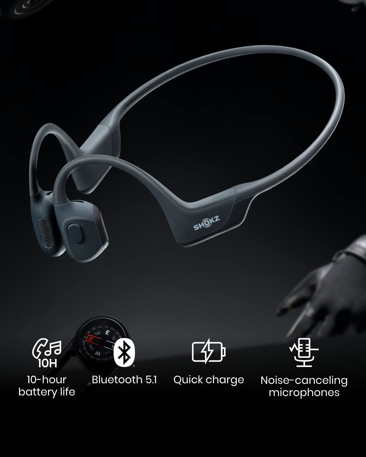 Foto 7 pulgar | Auriculares Deportivos Bluetooth De Conducción Ósea Shokz Openrun Pro - Venta Internacional.