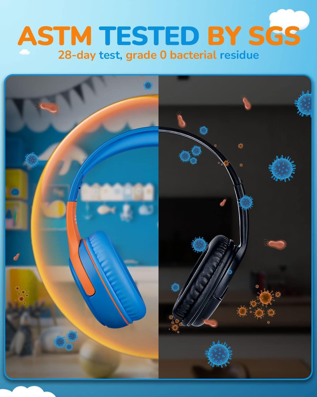 Foto 4 pulgar | Auriculares Awatrue Kids Con Cable Y Micrófono Con Límite De Volumen De 85/94 Db - Venta Internacional.