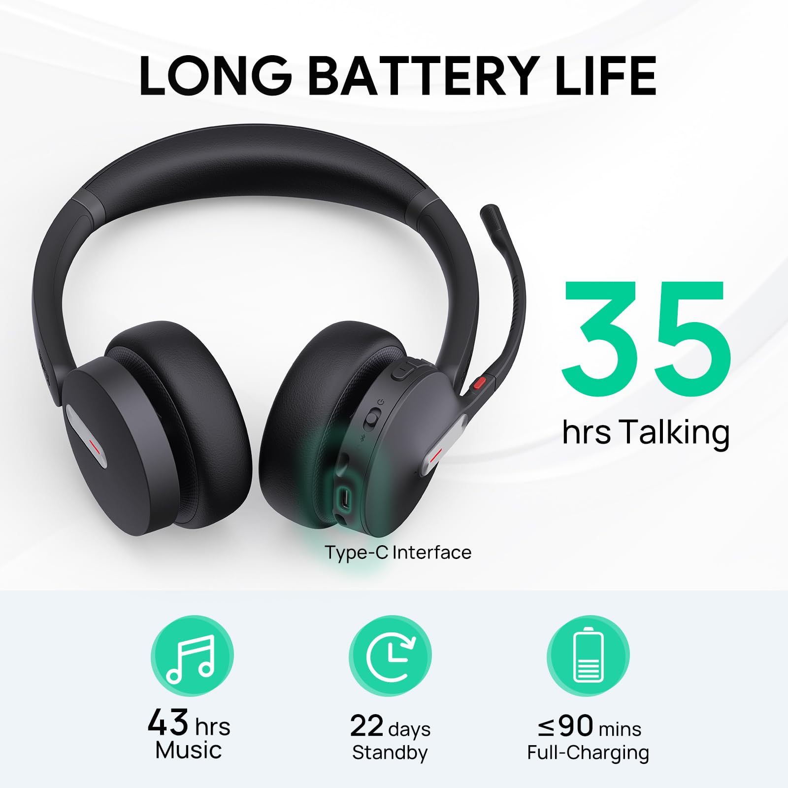 Foto 5 pulgar | Auriculares Inalámbricos Yealink Bh70 Dual Uc Con Micrófono Bluetooth 35h - Venta Internacional.