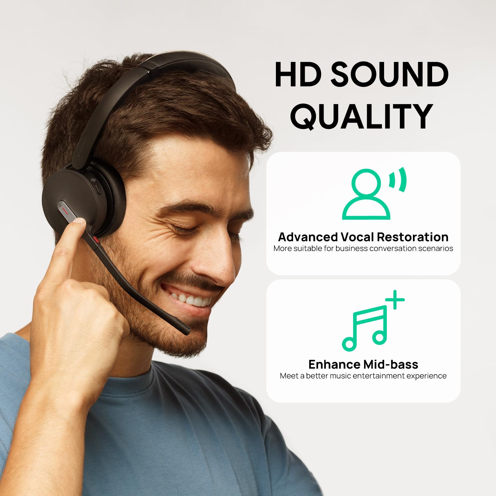 Foto 8 pulgar | Auriculares Inalámbricos Yealink Bh70 Dual Uc Con Micrófono Bluetooth 35h - Venta Internacional.