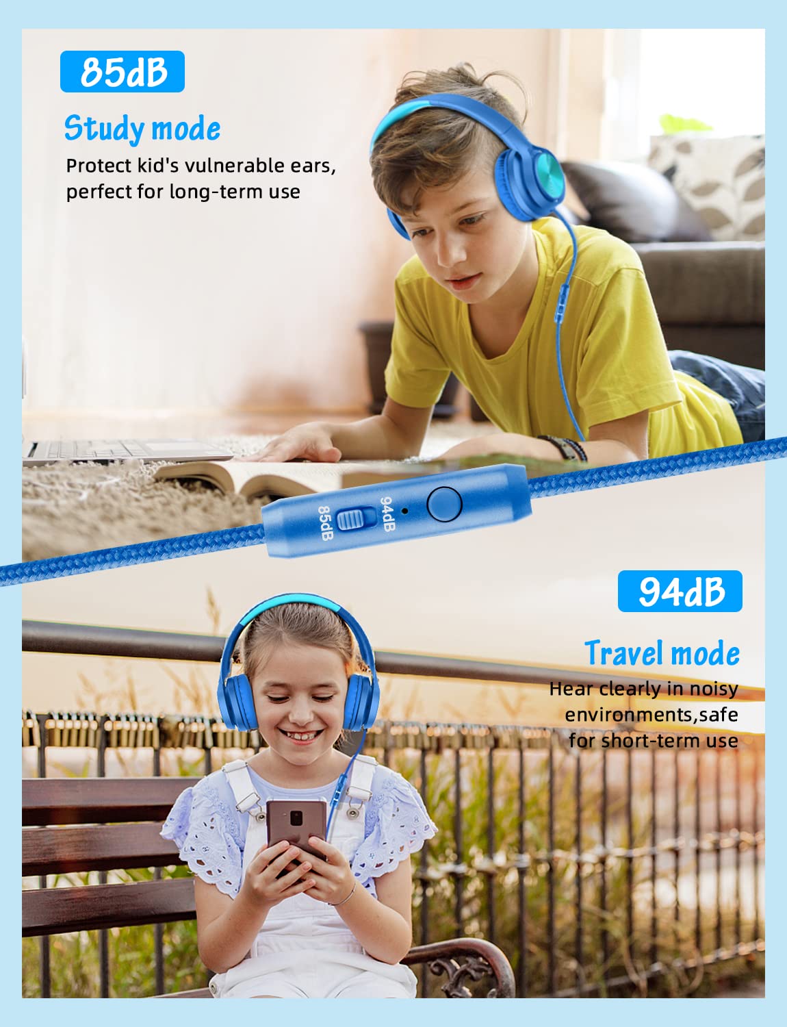 Foto 5 pulgar | Auriculares Voopwink Para Niños Con Micrófono De Volumen Limitado - Venta Internacional.