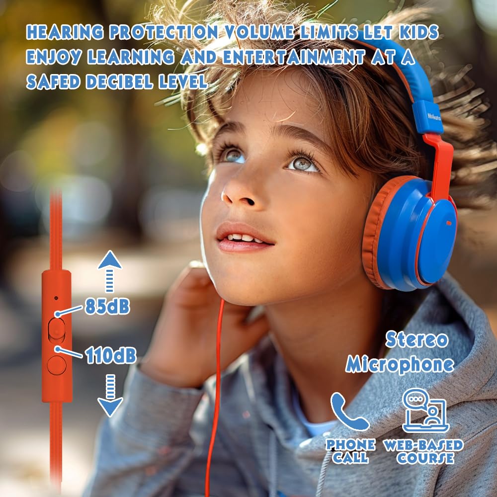 Foto 4 pulgar | Auriculares Mokata Kids Volume Limited Con Cable Para Colocar Sobre Las Orejas Y Sobre La Oreja, Azul - Venta Intern