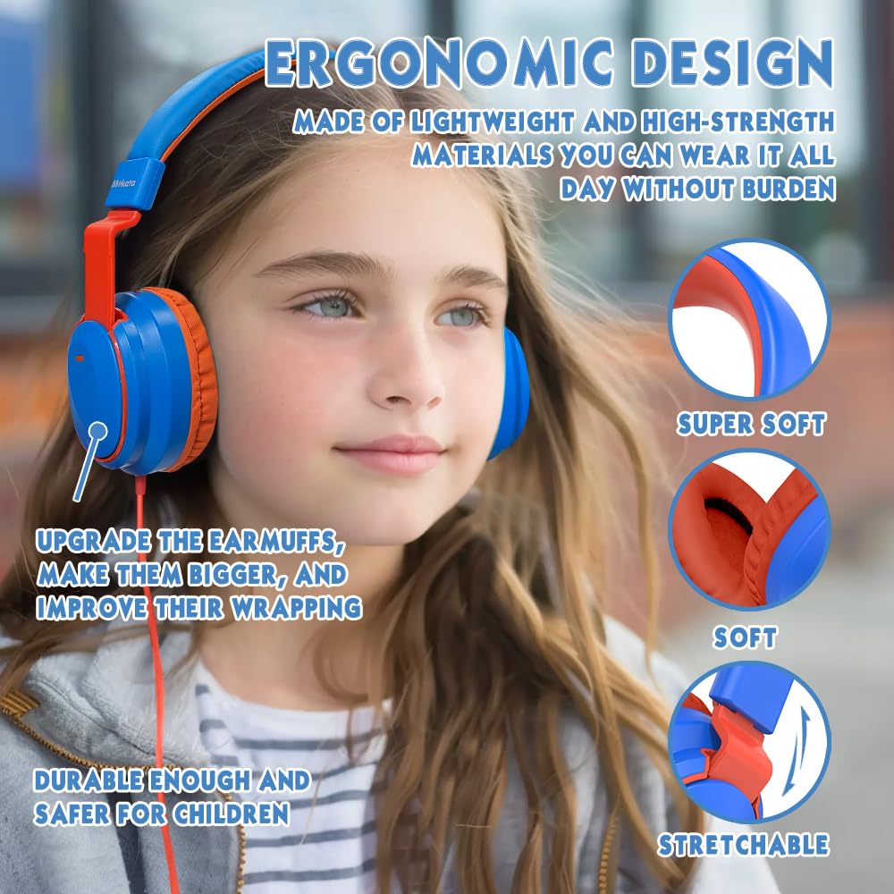 Foto 5 pulgar | Auriculares Mokata Kids Volume Limited Con Cable Para Colocar Sobre Las Orejas Y Sobre La Oreja, Azul - Venta Intern