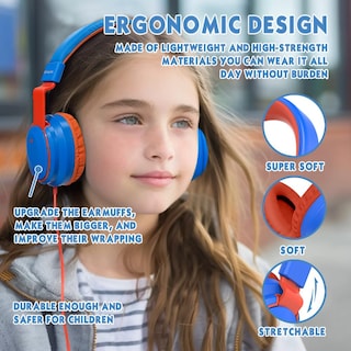Foto 4 | Auriculares Mokata Kids Volume Limited Con Cable Para Colocar Sobre Las Orejas Y Sobre La Oreja, Azul - Venta Intern