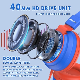 Foto 5 | Auriculares Mokata Kids Volume Limited Con Cable Para Colocar Sobre Las Orejas Y Sobre La Oreja, Azul - Venta Intern