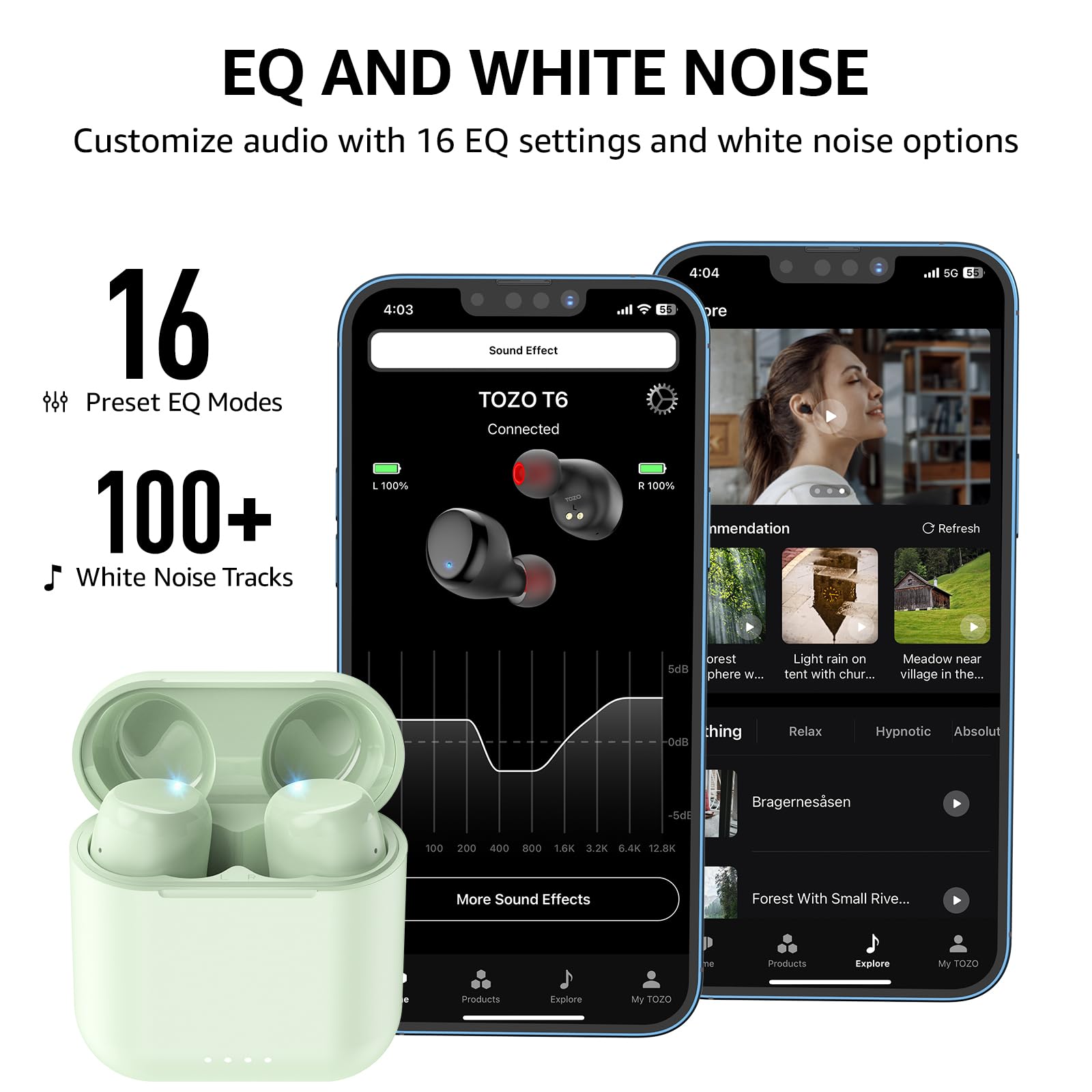 Foto 7 pulgar | Auriculares Inalámbricos Tozo T6 Ergonómicos Bluetooth 5.3 50 Horas De Reproducción - Venta Internacional.
