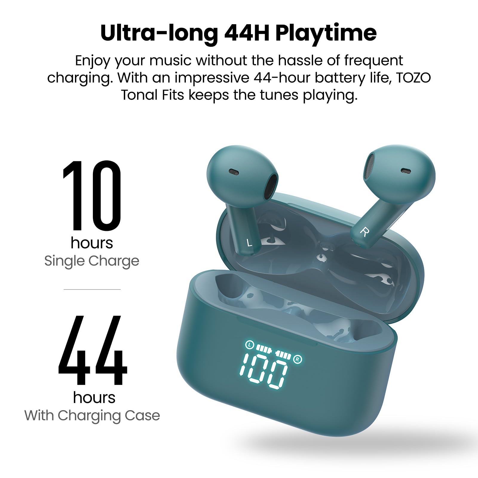 Foto 6 pulgar | Auriculares Inalámbricos Tozo T21 Bluetooth 5.3 Con Micrófono Dual Verdes - Venta Internacional.