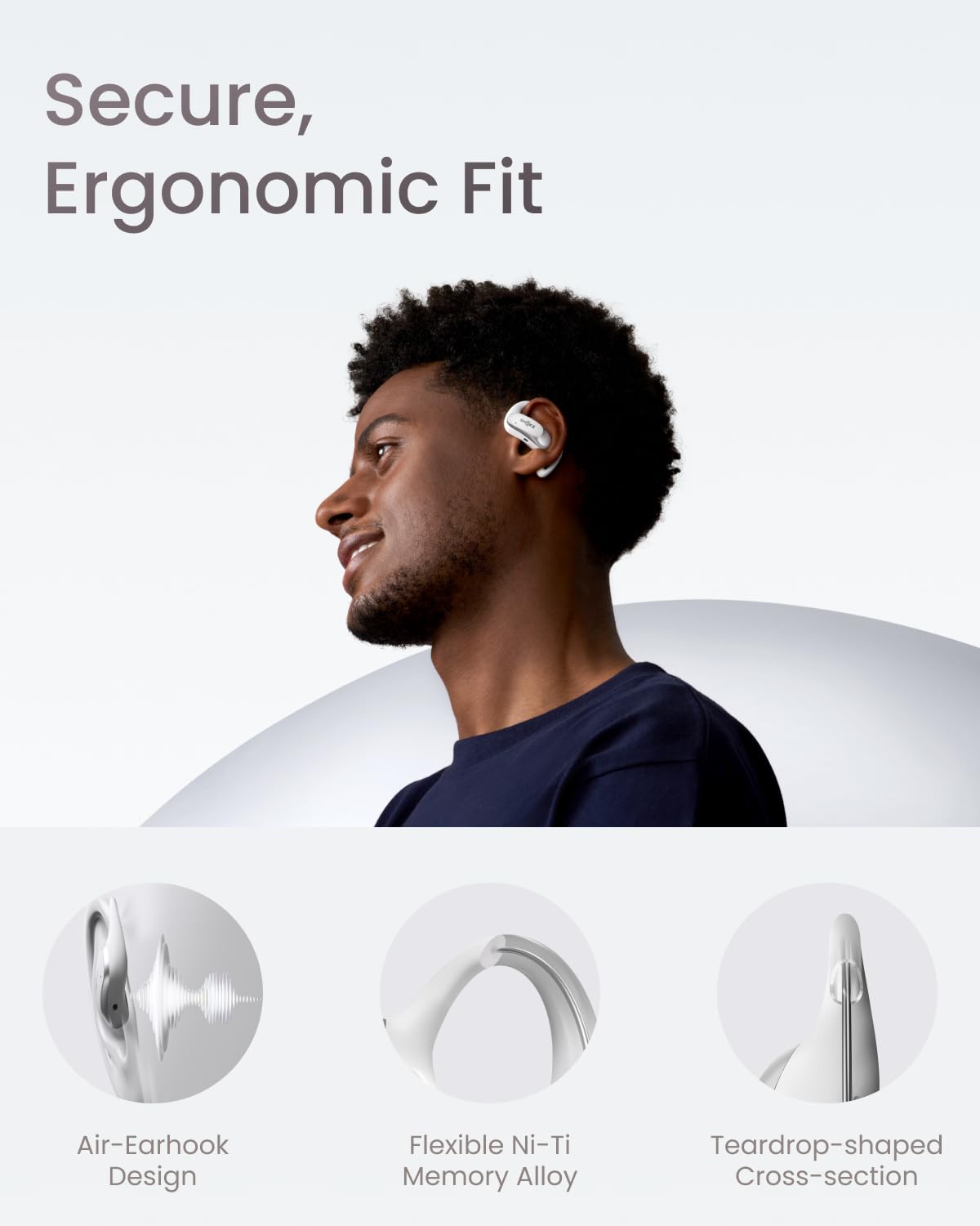Foto 4 pulgar | Auriculares Inalámbricos Shokz Openfit Air Waterresistant Blancos - Venta Internacional.