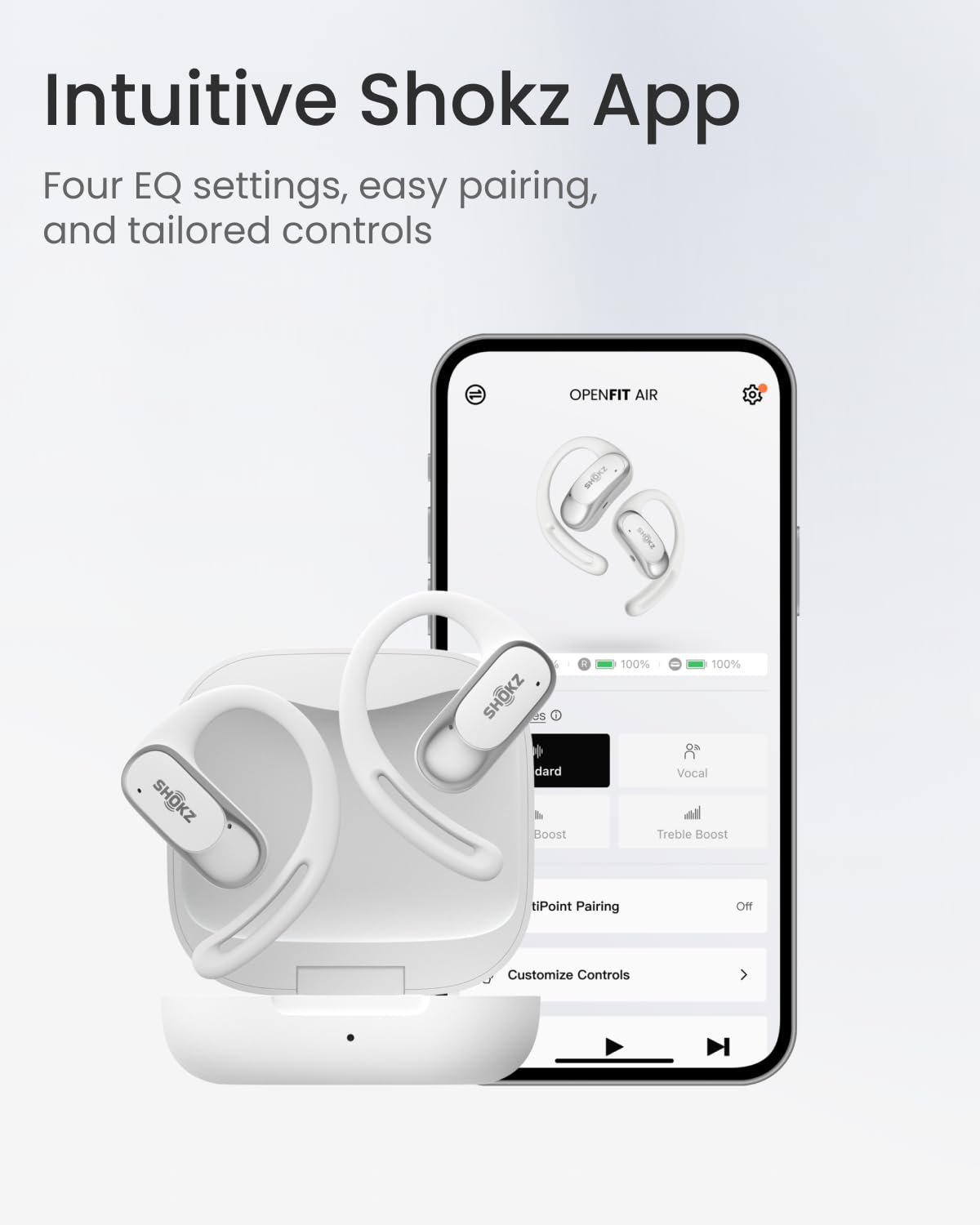 Foto 8 pulgar | Auriculares Inalámbricos Shokz Openfit Air Waterresistant Blancos - Venta Internacional.