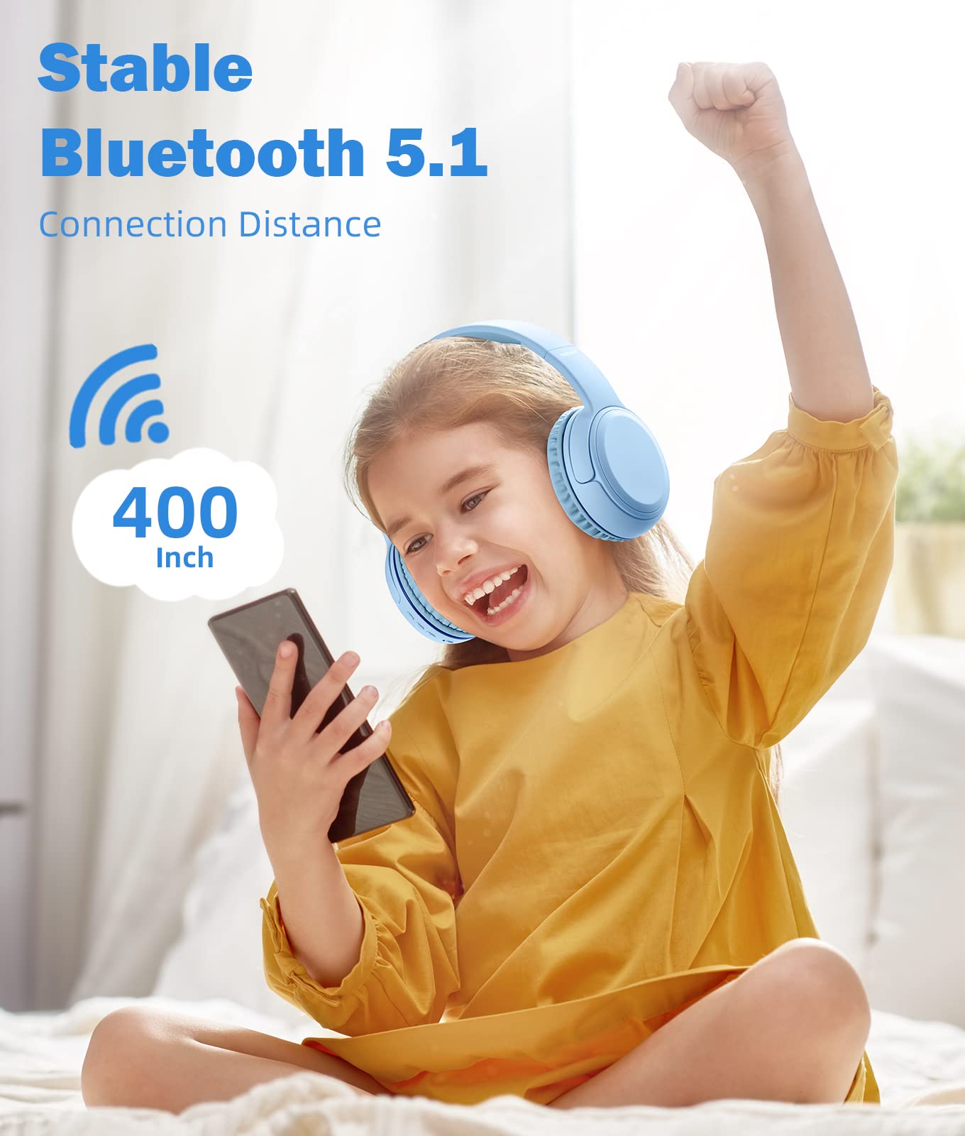 Foto 5 pulgar | Auriculares Nabevi Kids Bluetooth Inalámbricos Con Micrófono 85/93 Db, Color Azul - Venta Internacional.