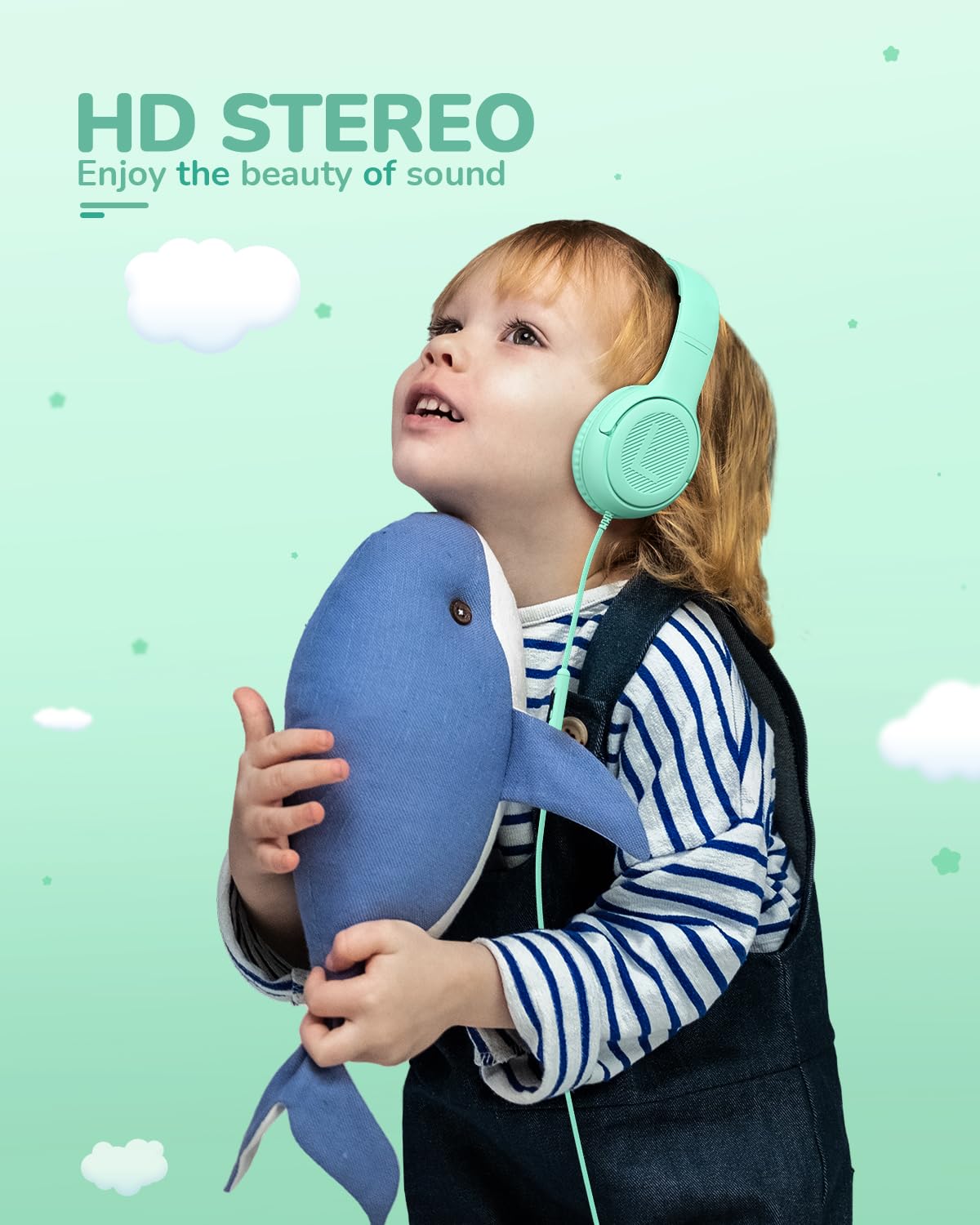 Foto 3 pulgar | Auriculares Awatrue At2 Para Niños Con Micrófono De Más De 3 Años, Color Verde - Venta Internacional.