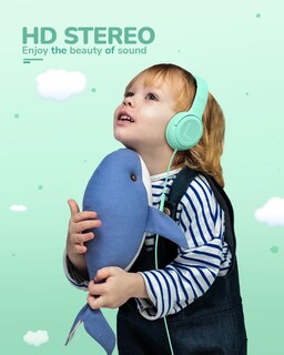 Foto 2 | Auriculares Awatrue At2 Para Niños Con Micrófono De Más De 3 Años, Color Verde - Venta Internacional.