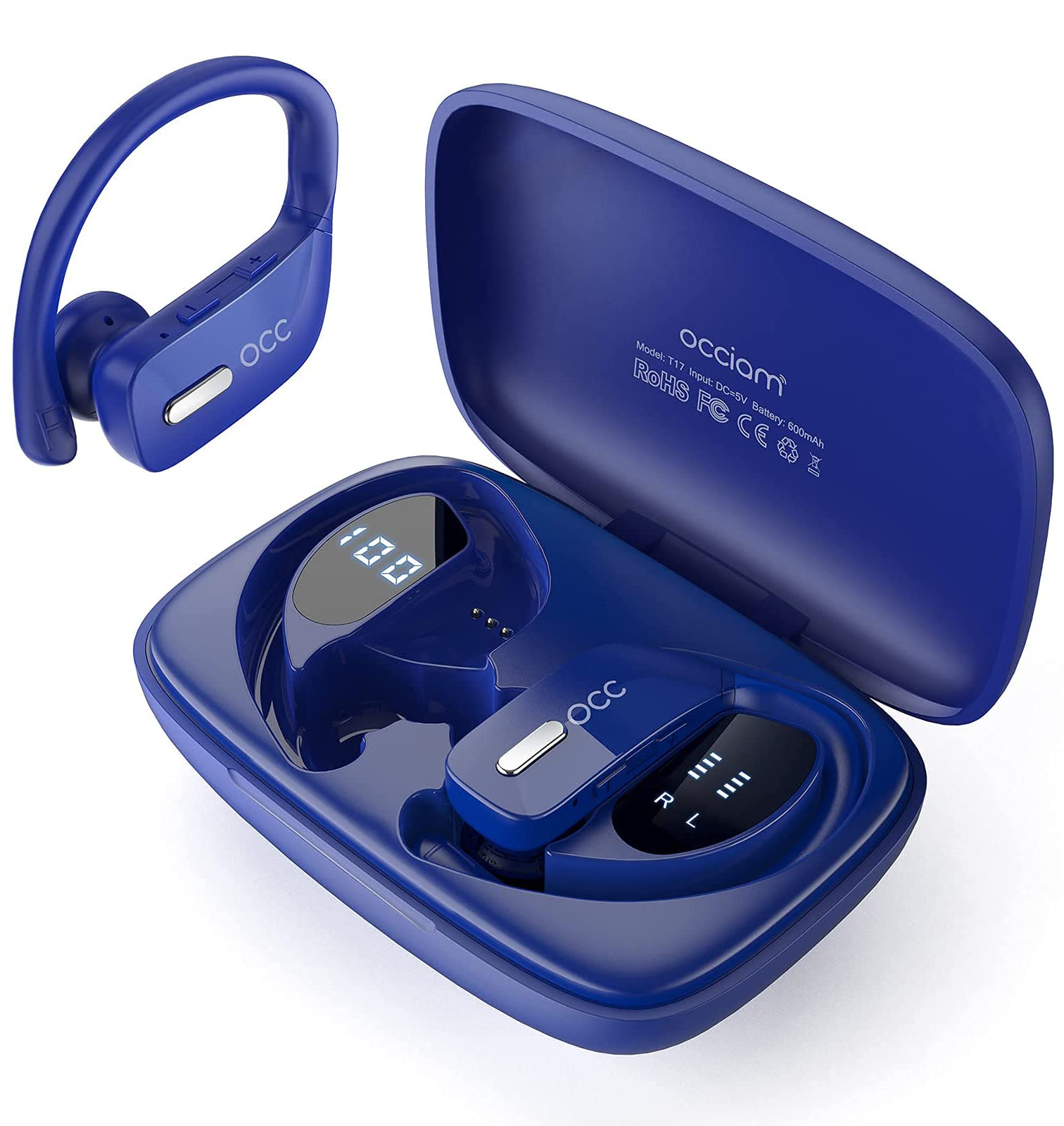 Foto 2 pulgar | Auriculares Inalámbricos Occiam T17 Bluetooth 48h Play Back Blue - Venta Internacional.