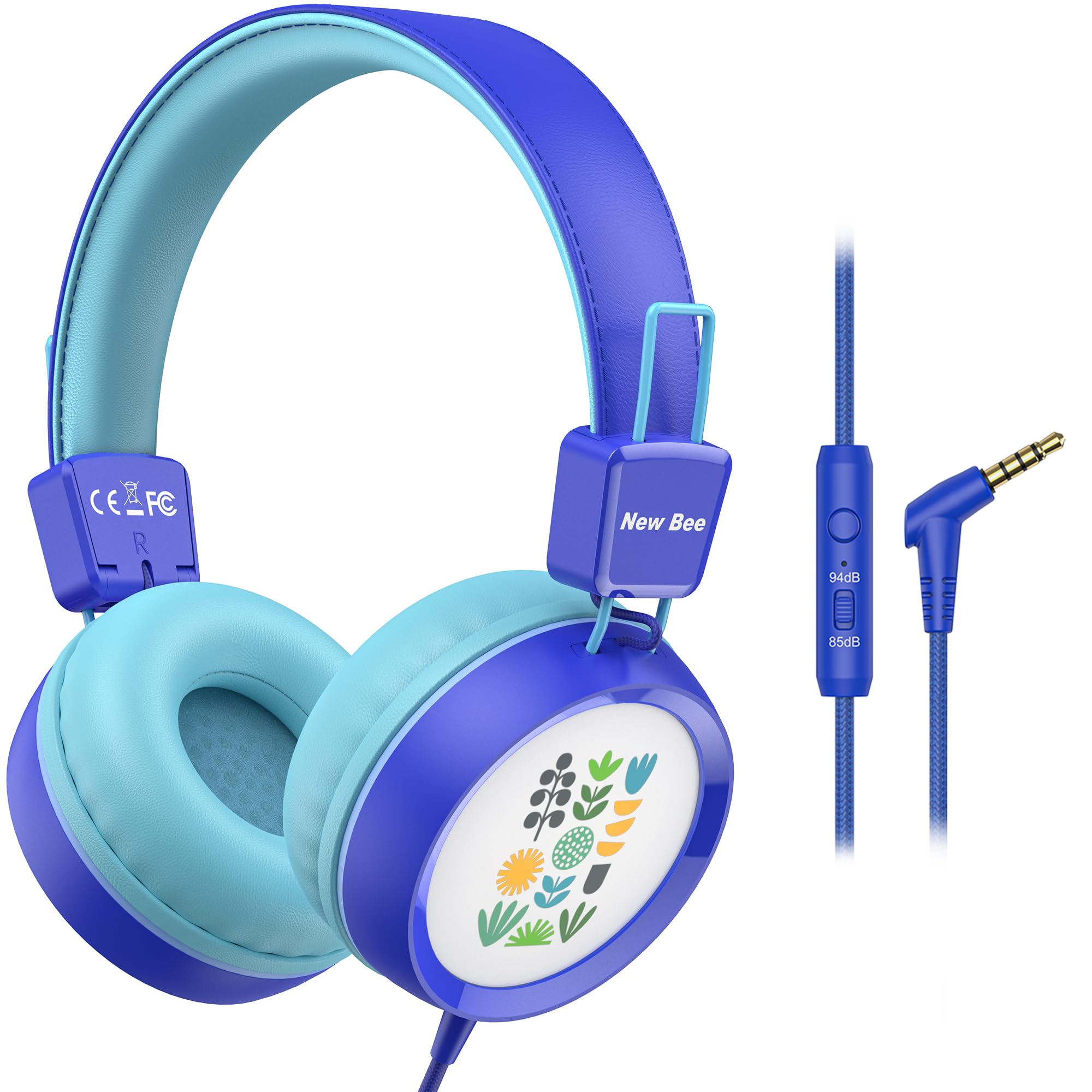 Auriculares New Bee Kh20 Kids Con Micrófono De Volumen Limitado - Venta Internacional.