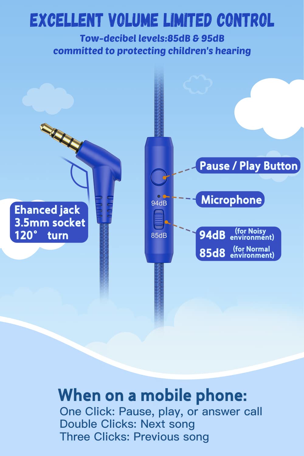 Foto 4 pulgar | Auriculares New Bee Kh20 Kids Con Micrófono De Volumen Limitado - Venta Internacional.